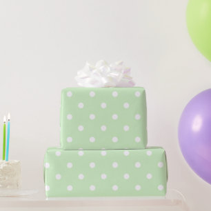 Papel De Regalo Lunares Verdes de Bebe