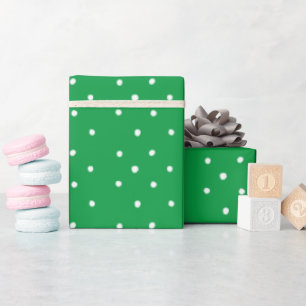 Papel De Regalo Lunares Verdes Y Blancos