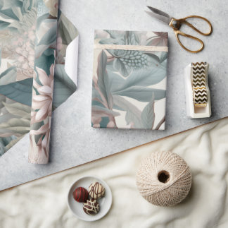 Papel De Regalo Lush Botanical Garden Gift Wrap Paper - Green Leaf