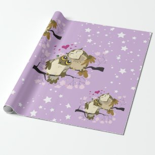 Papel De Regalo luv burd owls