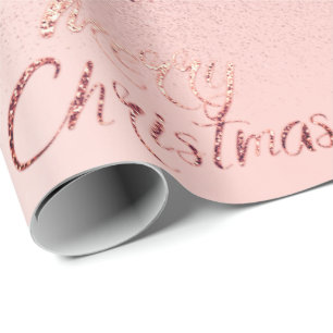 Papel De Regalo Lux rosado de la escritura de Rubor del purpurina