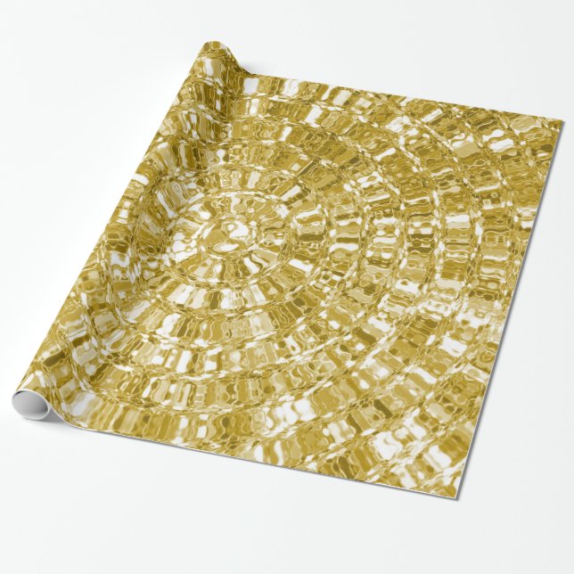 PAPEL DE REGALO LUXE GOLD METALLIC LOOK WRAPPER PAPER GIFT WRAP (Desenrollado)