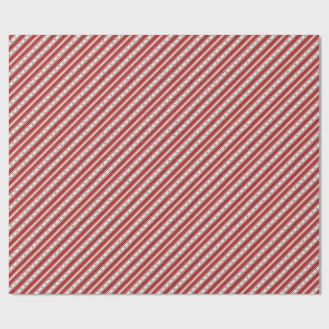 Papel De Regalo Luxury Candy Cane Stripe Christmas Wrapping Paper (Superficie plana)