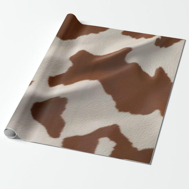 Papel De Regalo Luxury Elegant Faux Cow Leather Popular Collection (Desenrollado)