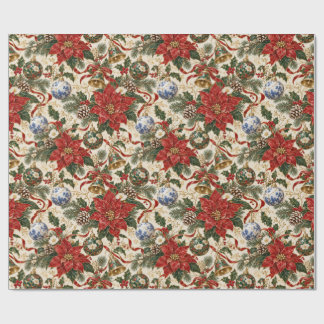 Papel De Regalo Luxury Japanese Christmas Botanical Wrapping Paper