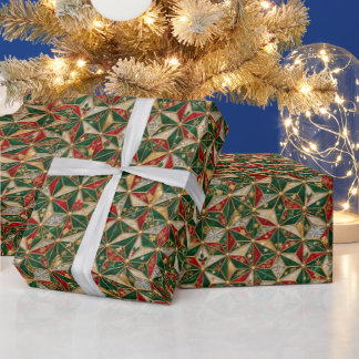 Papel De Regalo Luxury Japanese Christmas Geometric Wrapping Paper