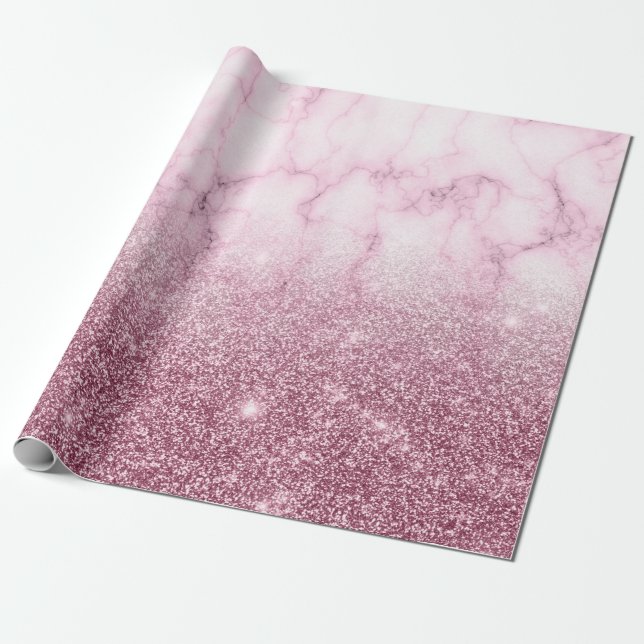 Papel De Regalo Luxury silver ombre glitter (Desenrollado)
