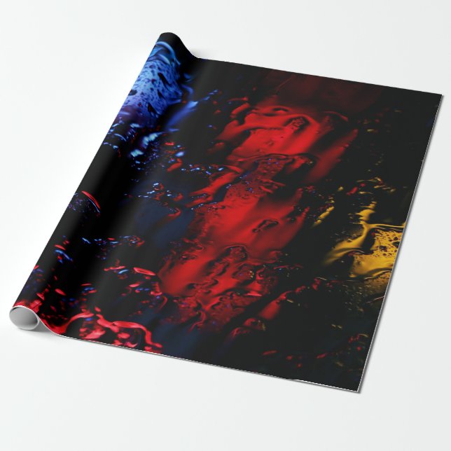 Papel De Regalo Luz LED roja y azul (Desenrollado)