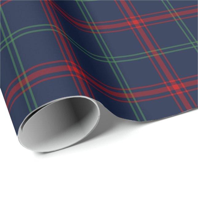 Papel De Regalo Lynch Clan Tartan Irish Plaid Pattern (Esquina del rollo)