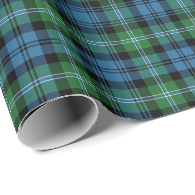 Papel De Regalo Lyon Clan Tartan Irish Plaid Pattern (Esquina del rollo)