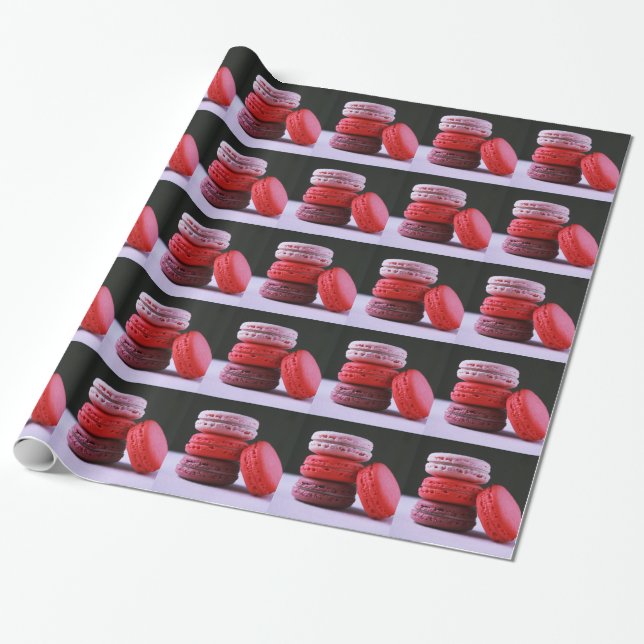 Papel De Regalo Macaron francés rosado moderno (Desenrollado)
