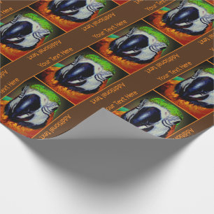 Papel De Regalo Macaw Parrot Face Bird Art Personalizado