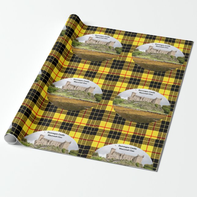 Papel De Regalo MacLeod Clan Dunvegan Castle Tartán (Desenrollado)