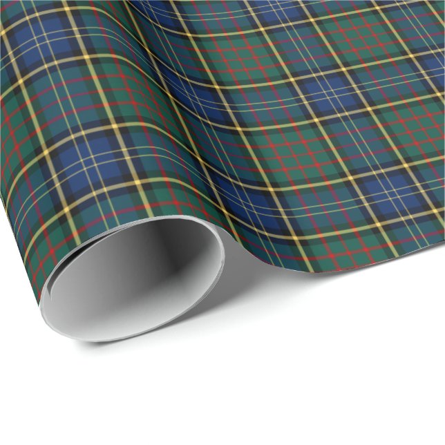 Papel De Regalo MacMillan Clan Modern Hunting Tartán (Esquina del rollo)