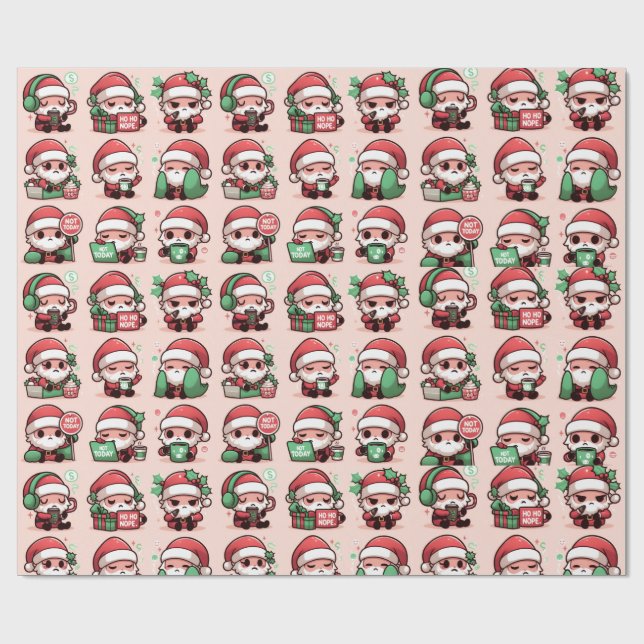 Papel De Regalo Mad Santa (Pink) (Superficie plana)