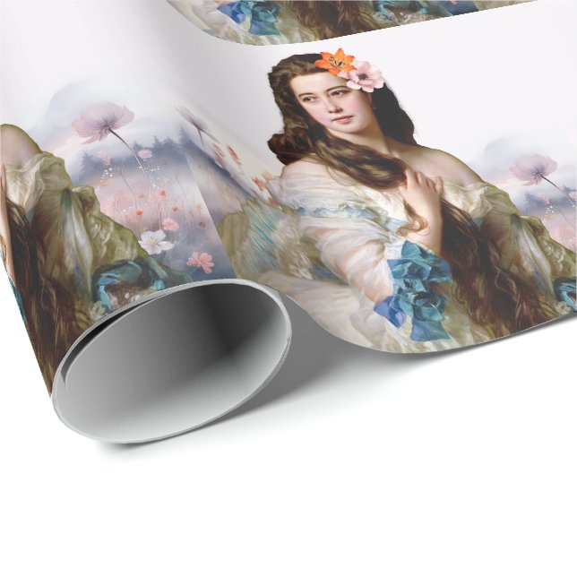 Papel De Regalo Madame Rimsky con flores silvestres (Esquina del rollo)