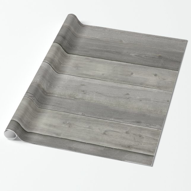 Papel De Regalo Madera blanca rústica (Desenrollado)