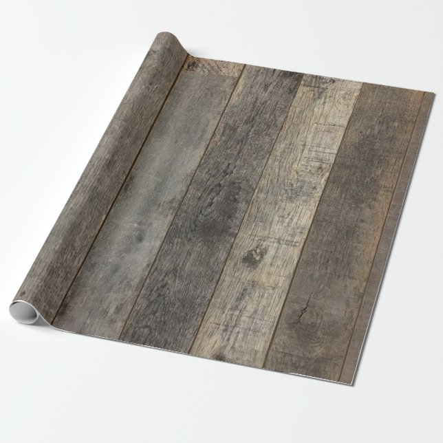 Papel De Regalo madera de grano de madera rústica de campo occiden (Desenrollado)