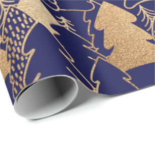 Papel De Regalo Madera del purpurina de la suposición del oro de