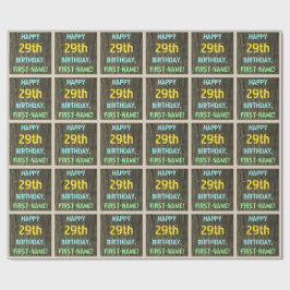 Papel De Regalo Madera falsa, aspecto de texto pintado, cumpleaños