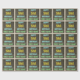 Papel De Regalo Madera falsa, aspecto de texto pintado, cumpleaños