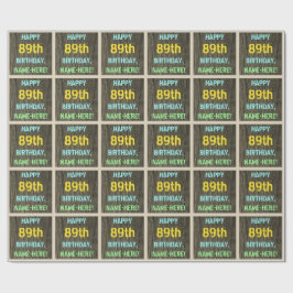 Papel De Regalo Madera falsa, aspecto de texto pintado, cumpleaños