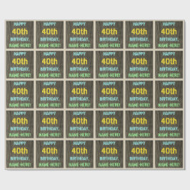 Papel De Regalo Madera falsa, aspecto de texto pintado, cumpleaños