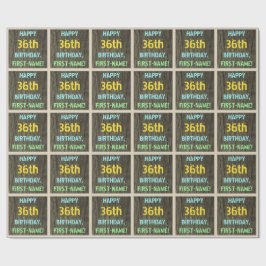 Papel De Regalo Madera falsa, aspecto de texto pintado, cumpleaños