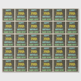 Papel De Regalo Madera falsa, aspecto de texto pintado, cumpleaños