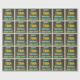 Papel De Regalo Madera falsa, aspecto de texto pintado, cumpleaños