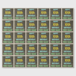 Papel De Regalo Madera falsa, aspecto de texto pintado, décimo cum