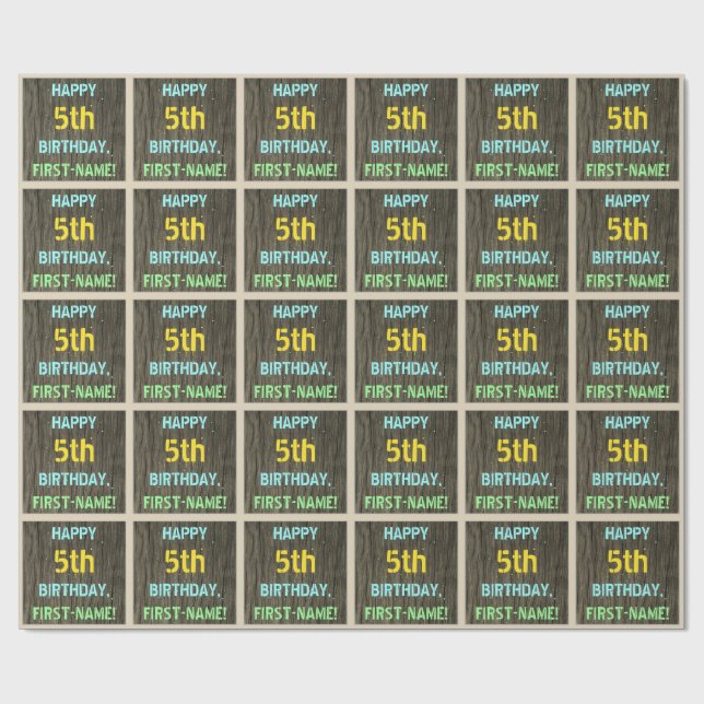 Papel De Regalo Madera falsa, aspecto de texto pintado, quinto cum (Superficie plana)