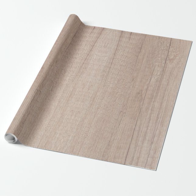 Papel De Regalo Madera nostálgica luce elegante naturaleza rústica (Desenrollado)
