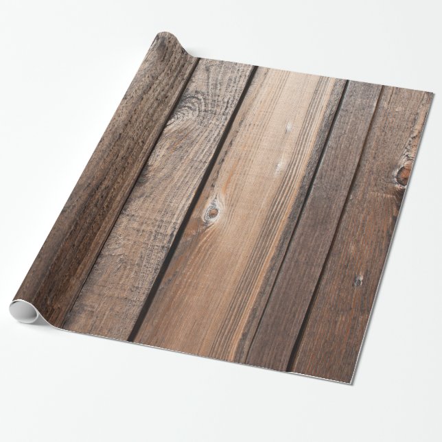 Papel De Regalo Madera rústica del granero (Desenrollado)