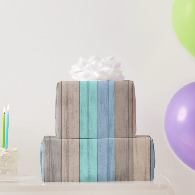 Papel De Regalo Madera Rústica Tropical De Madera Colorida (Regalos de fiesta)