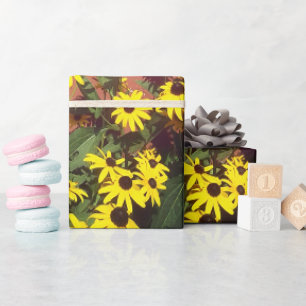 Papel De Regalo Madera y flores rusticas