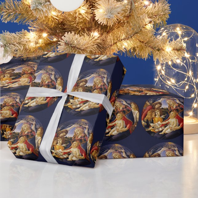 Papel De Regalo Madonna del Magnífico por Sandro Botticelli (Vacaciones)