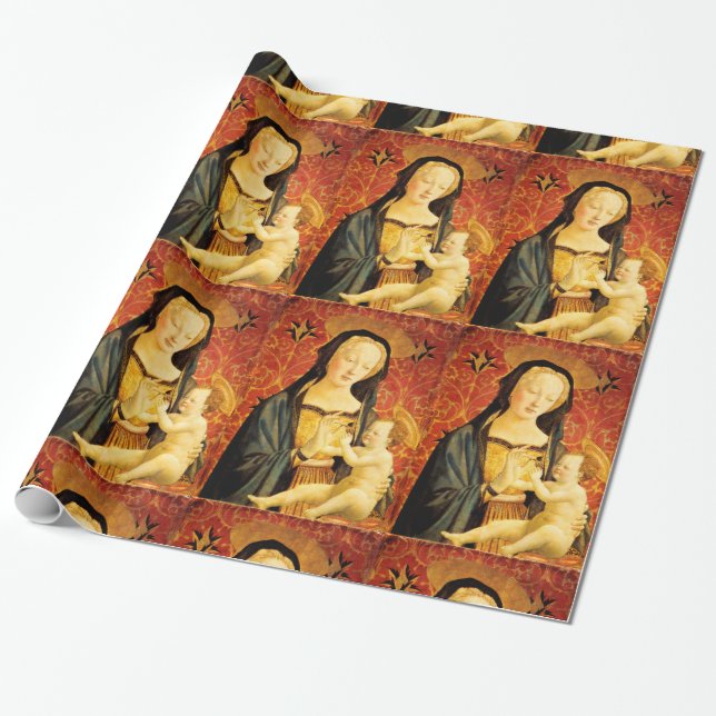 PAPEL DE REGALO MADONNA E HIJO (Desenrollado)