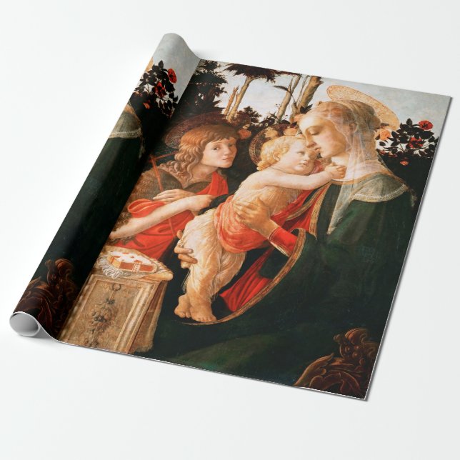 Papel De Regalo Madonna e hijo con San Juan el Bautista (Desenrollado)