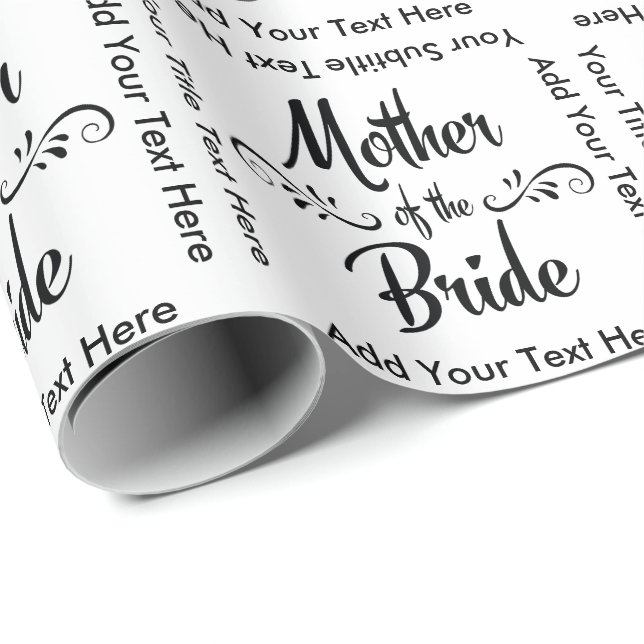 Papel De Regalo Madre de la novia - cena divertida del ensayo (Esquina del rollo)