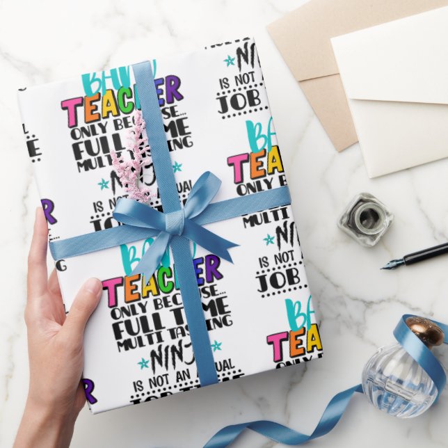 Papel De Regalo Maestra De Banda Sólo Porque Enseñanza Múltiple A  (Regalar)