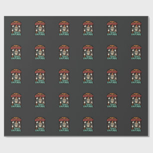 Papel De Regalo Maestra de guardería de Halloween monstruos pequeñ