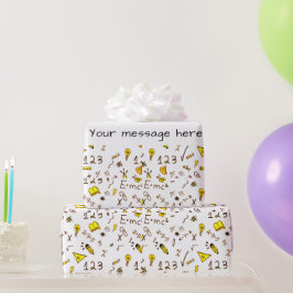 Papel De Regalo Maestra de Símbolos de Matemáticas
