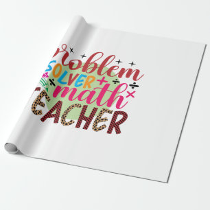 Papel De Regalo Maestra Maestra en Matemáticas para resolver probl
