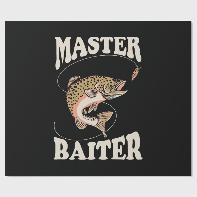 Papel De Regalo Maestro de la pesca con cebo (Superficie plana)