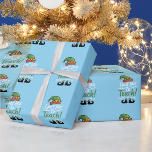 Papel De Regalo Maestro Divertido Navidad Enseñar es mi Favorito