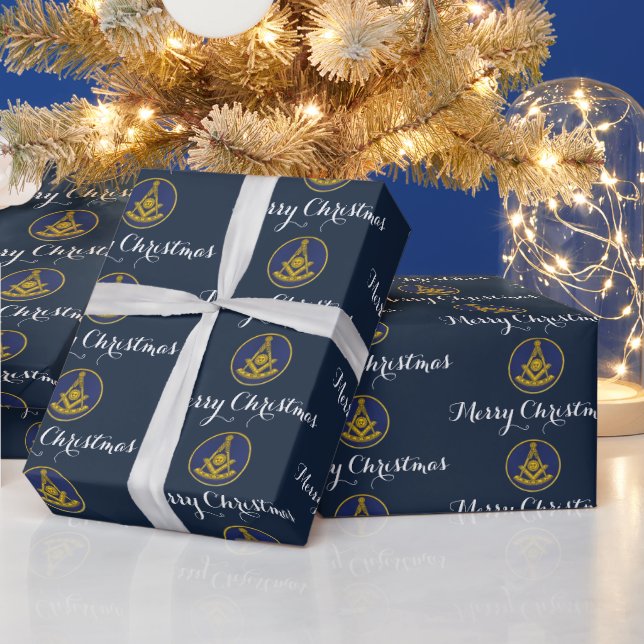 Papel De Regalo Maestro pasado Francmasón Navidad (Vacaciones)
