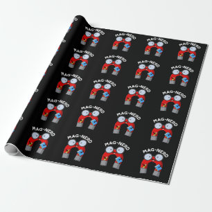 Papel De Regalo Mag-nerd Funny Nerd Magnet Pun Dark BG