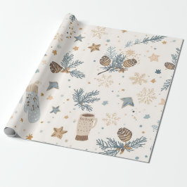 Papel De Regalo Magia de invierno acogedora | Diseño de invierno m