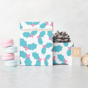 Papel De Regalo Magia Turquesa y Rosa Mistletoblanco sin soldadura
